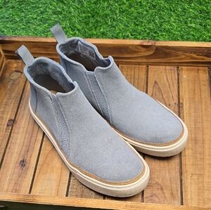 Toms Gray Ankle Boots with Elastic Panels